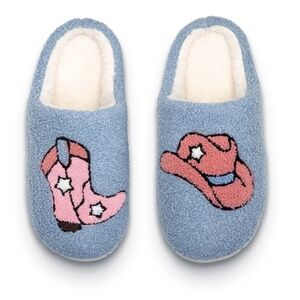 Cowgirl Boots and Hat Slippers